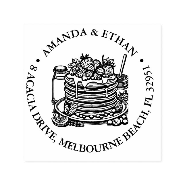 Hot Pancake Snack Theme Permastempel (Design)