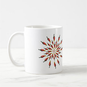 Hot Paprikaschoten Mandala Individuelle Name Kaffeetasse