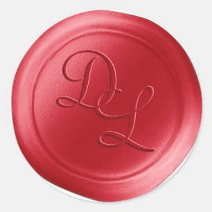 Hot Pepper 2 Letter Monogram Wax Siegel Stickers