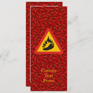 Hot Pepper Danger Sign Einladung