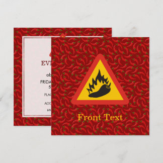 Hot Pepper Danger Sign Einladung