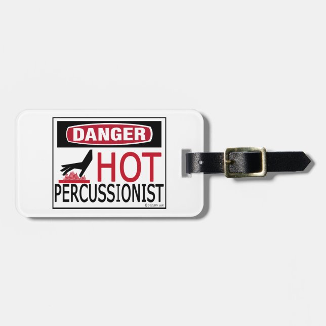Hot Percussionist Gepäckanhänger (Vorderseite horizontal)