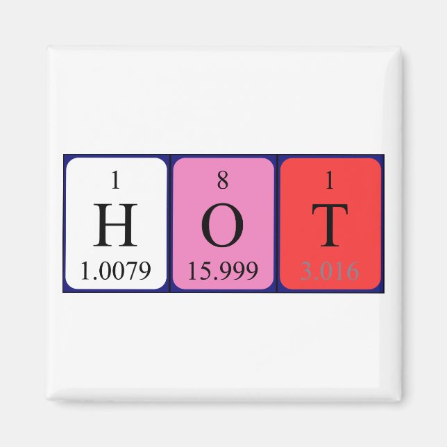 Hot-Periodensystem-Magnet Magnet (Vorne)