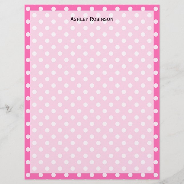 Hot Pink #2 und White Polka Dots Muster (Vorderseite)