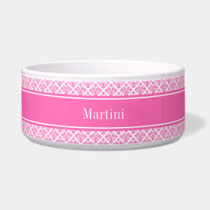 Hot Pink 2 Whask #3 (Hot Pink Name Monogram) Napf