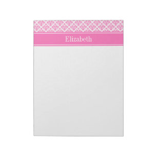 Hot Pink 2 Whask #3 (Hot Pink Name Monogram) Notizblock