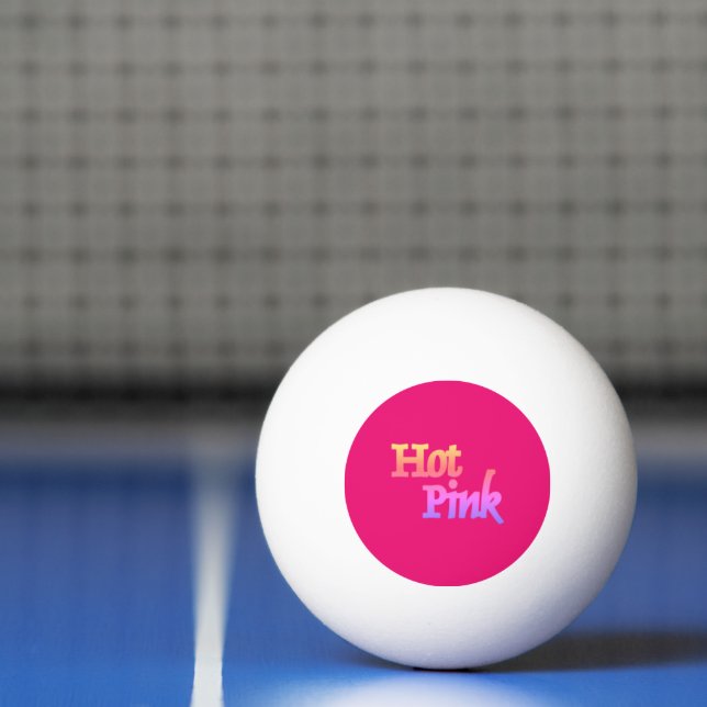 Hot Pink 3-Sterne Pingpong-Kugel Tischtennisball (Netto)