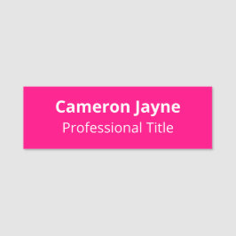 Hot Pink 3x1 Name Markierung ohne Logo Magnesium o Namensschild