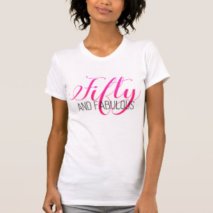 Hot Pink 50 Fabulous 50. Geburtstagsgeschenk T-Shirt
