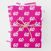 HOT PINK 60. Happy Geburtstag Individuelle Name