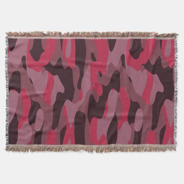 Hot pink and Burgundy Camo Decke (Vorderseite)