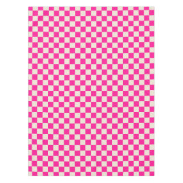 Hot pink and tan checkerboard pattern tischdecke