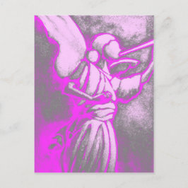 Hot Pink Angel Postkarte
