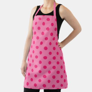Hot Pink auf rosa Polka Dots Design Schürze