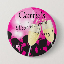 Hot Pink - Bachelorette Diva Girls Nacht Ausflug Button