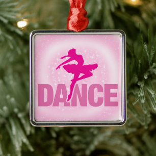 Hot Pink Ballerina Tanz Sparkasse Ornament Aus Metall