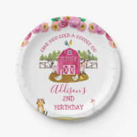 Hot Pink Barn Farmyard Animans Geburtstag