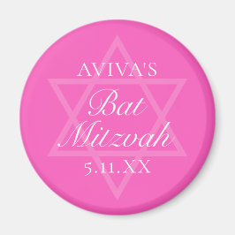 Hot Pink Bat Mitzvah Party Star von David Magnet
