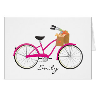Hot PInk Bicycle with Orange