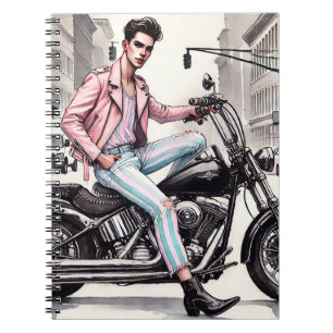 Hot-Pink-Biker Notizblock