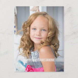 Hot Pink Birthday Foto Custom Postkarte