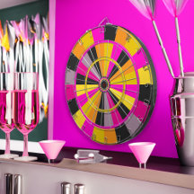 Hot Pink Black and Gold Gaming Room Spaß