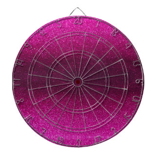 Hot Pink Black Glitzer Ombre Stilvoller Glamour Dartscheibe