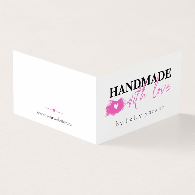 Hot Pink & Black - Handgefertigt mit Liebe (Vorderseite)