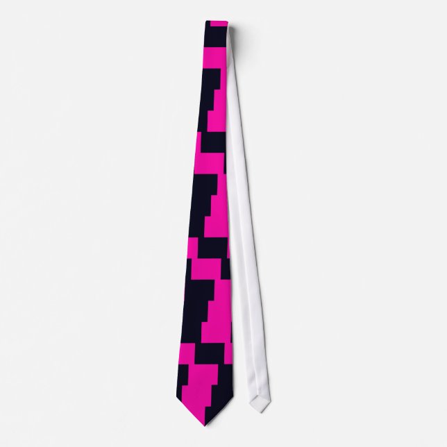 Hot Pink & Black Mens Awful Ugly Krawatte CricketD (Vorderseite)