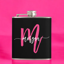 Hot Pink Black Monogram Girl's Junggeselinnen-Absc