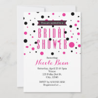 Hot Pink & Black Polka Dot BRAUTPARTY