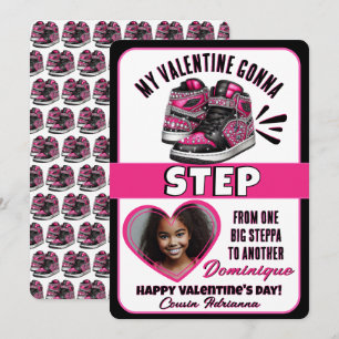 Hot-Pink/Black-Sneaker Foto Klassenzimmer Valentin Feiertagskarte