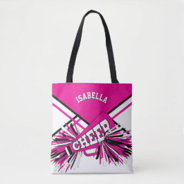 Hot Pink, Black & White Chereleader Design