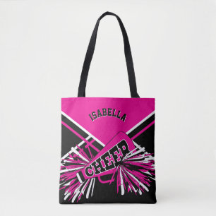 Hot Pink, Black & White Chereleader Design