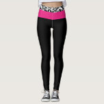 Hot Pink Black & White Damask Chic Gym Lounge Leggings<br><div class="desc">Hot Pink Black & White Damask Chic Gym Lounge Leggings</div>