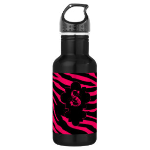 Hot Pink Black Zebra Print 32. oz. Edelstahlflasche