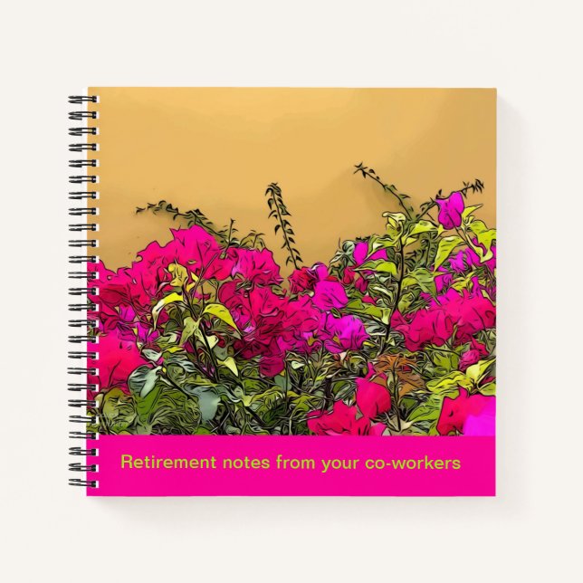 Hot Pink Blume Curacao Notizbuch (Vorderseite)