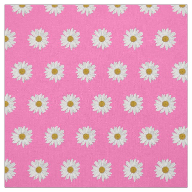Hot Pink Bohemisch Daisy Pattern Stoff (Muster)