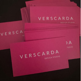 Hot Pink Bold Fashion Design Studio Schönheit Visitenkarte