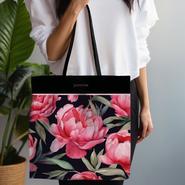Hot Pink Bold Floral (Hot Pink Floral Tote)
