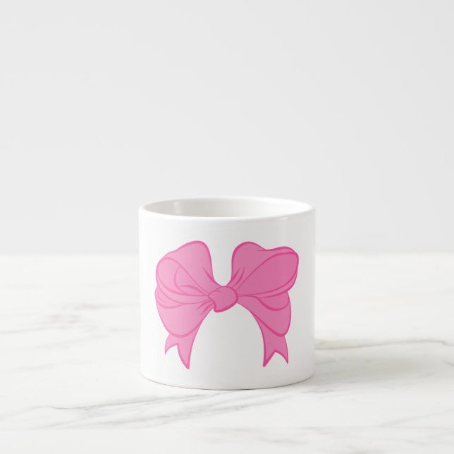 Hot Pink Bow Espresso Tasse (Vorderseite)