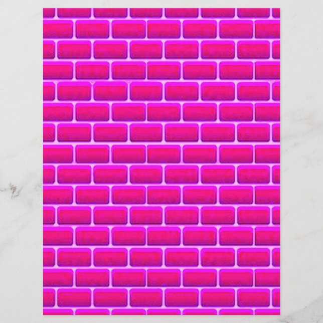 HOT PINK BRICKS HINTERGRUND DIGITALE GRAFIKEN FLYER (Vorne)