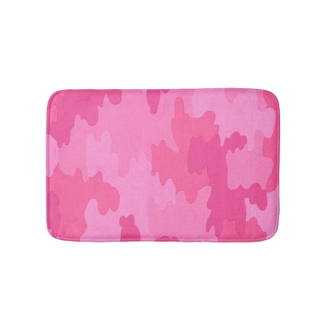 Hot Pink Camouflage Bath Mat Badematte (Vorderseite)