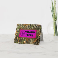 Hot Pink Camouflage Danke Karte
