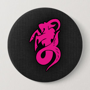 Hot Pink Capricorn Button