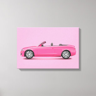Hot Pink Car Leinwanddruck