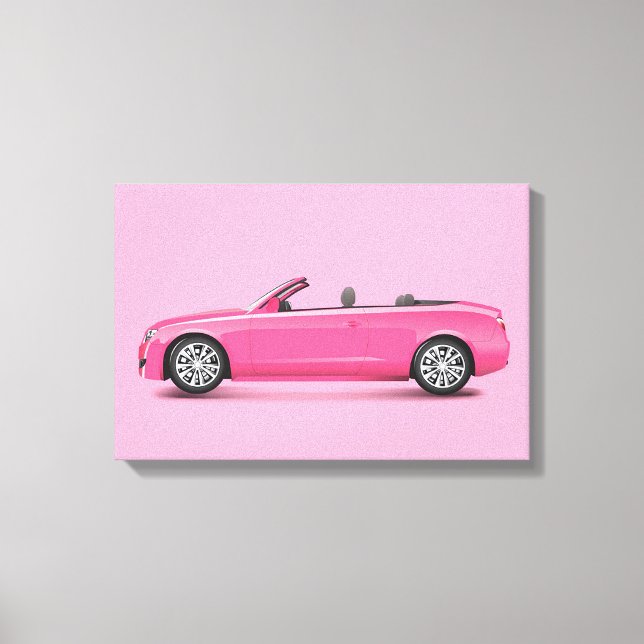 Hot Pink Car Leinwanddruck (Vorderseite)
