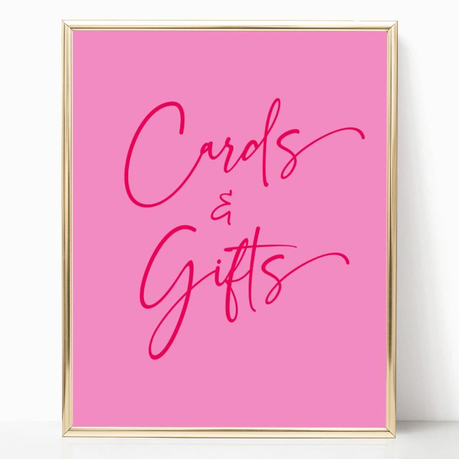 Hot Pink Cards and Gifts Party signieren Poster (Von Creator hochgeladen)