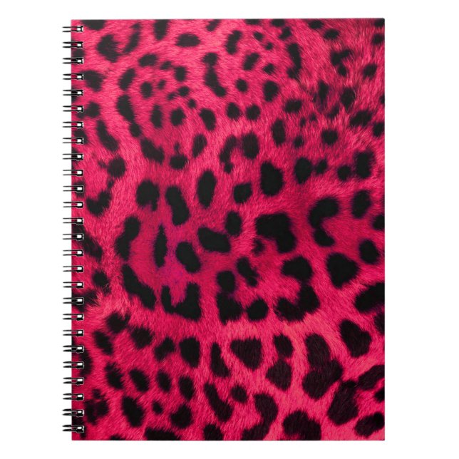 Hot Pink Cheetah Pattern Notizblock (Vorderseite)