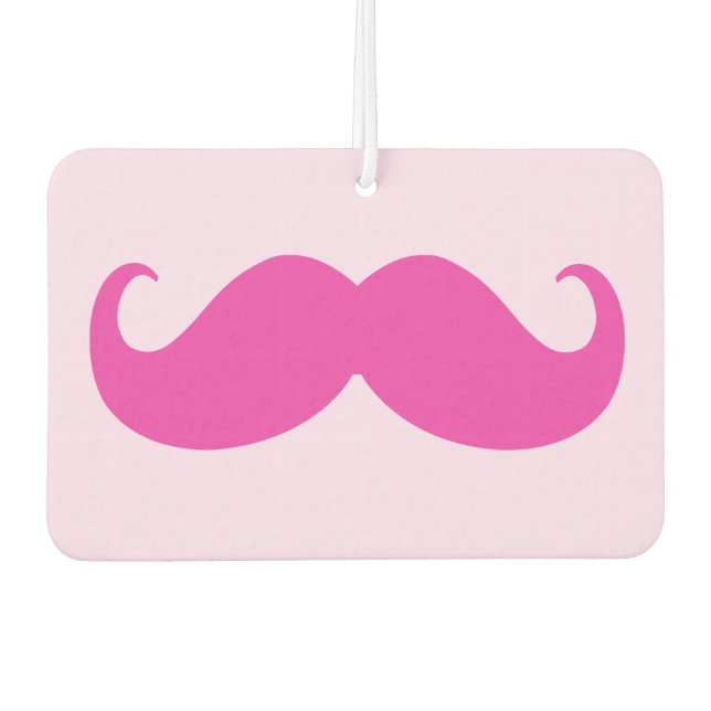 Hot Pink Classic Mustache Autolufterfrischer (Vorderseite)